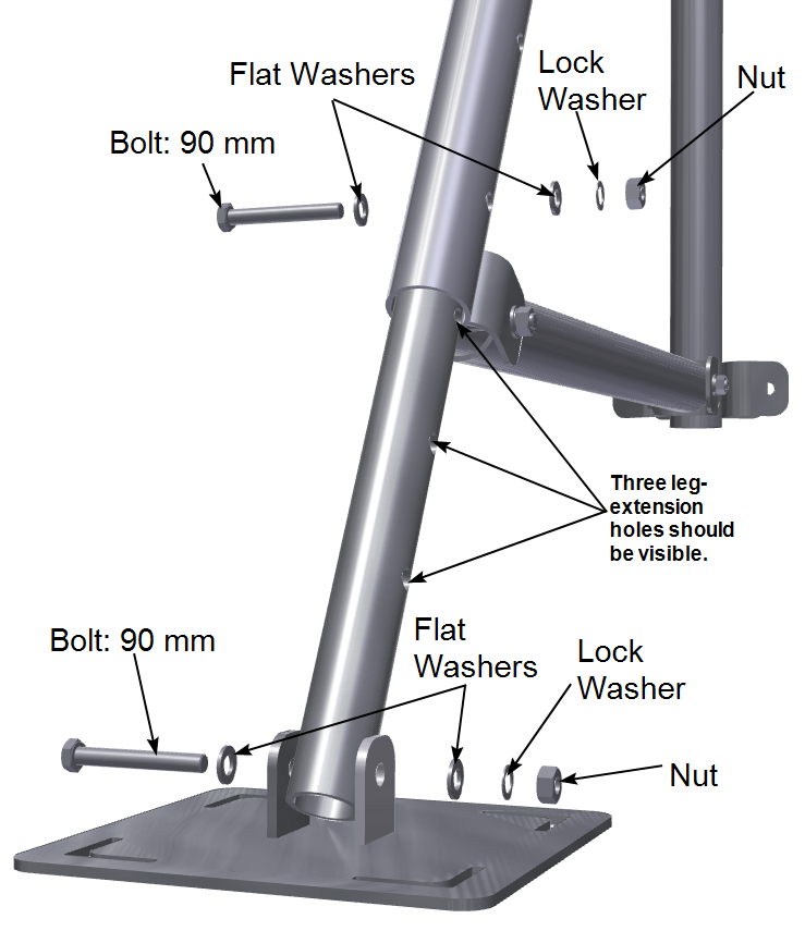 Connect the foot to the tripod leg